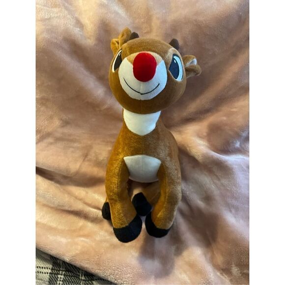 Rudolph the red nose reindeer 13” plush by toy factory - Picture 2 of 6